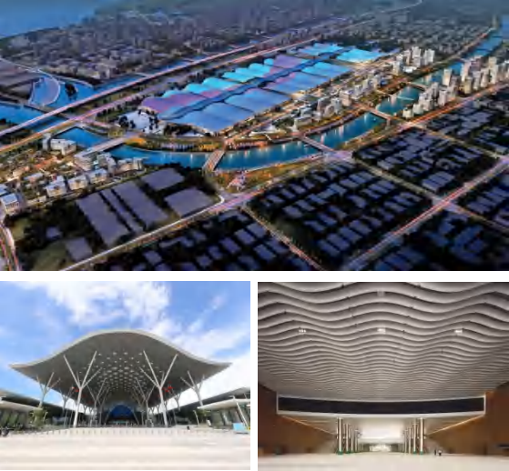 Low density fibre cement board walls and ceilings at Shenzhen World Exhibition Convention Center